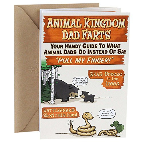 Hallmark Funny Fathers Day Card Animal Kingdom Dad Farts
