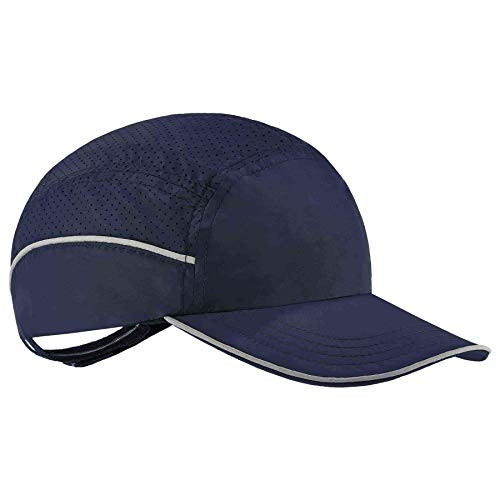 Ergodyne Skullerz 8955 Lightweight Bump Cap Baseball Hat Style Breathable Head Protection Long Brim Navy