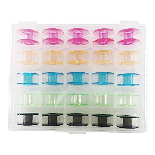 Bobbins for Sewing MachineKueimovi 25 Pieces Colors Plastic Sewing Machine Bobbins with Transparent Stroage Case Box for Sewing Machine Brother Singer Babylock Janome Kenmore Bobbins for Sewing MachineKueimovi 25 Pieces Colors Plastic Sewing Machine Bobbins with Transparent Stroage Case Box for Sewing Machine Brother Singer Babylock Janome Kenmore