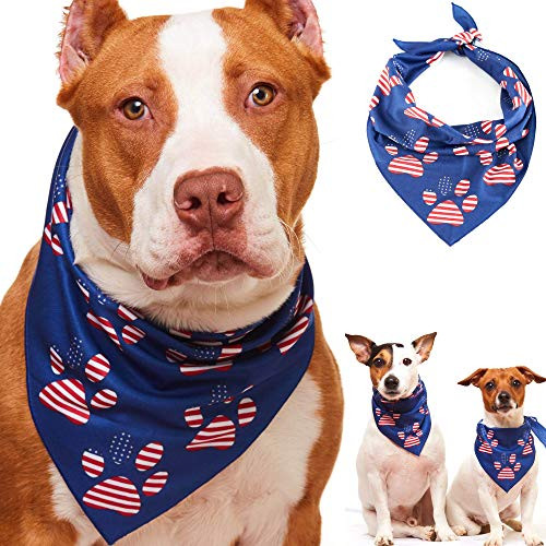 Odi Style American Flag Dog Bandana Patriotic 4th of July Dog Bandana for Small Medium Large Dogs US Flag Independence Day Dog Puppy Collar Bandana for Dogs Puppies Cats with Paw Print Blue Odi Style American Flag Dog Bandana Patriotic 4th of July Dog Bandana for Small Medium Large Dogs US Flag Independence Day Dog Puppy Collar Bandana for Dogs Puppies Cats with Paw Print Blue