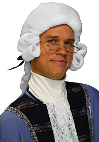 Forum Novelties Mens Colonial George Washington Historical Costume Wig White One Size