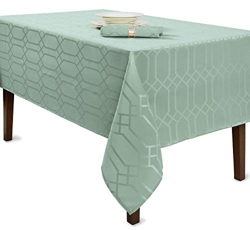 Benson Mills Chagall Spillproof Tablecloth 60x104 Silver Sage