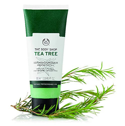 The Body Shop KBH1801 Tea Tree SqueakyClean Exfoliating Face Scrub 33 Fl Oz Vegan The Body Shop KBH1801 Tea Tree SqueakyClean Exfoliating Face Scrub 33 Fl Oz Vegan
