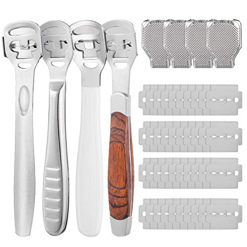 Baring 4 Pieces Callus Shaver Pedicure Foot Rasp Callus Remover Foot Scrubber Hard Skin Remover