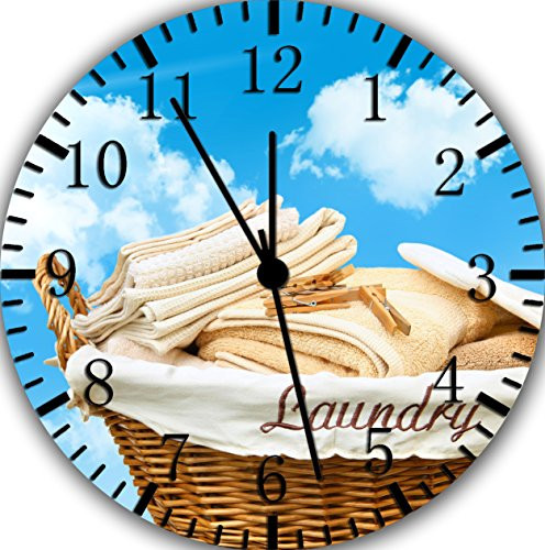 Laundry Room Frameless Wall Clock E431 Nice for Decor Or Gifts