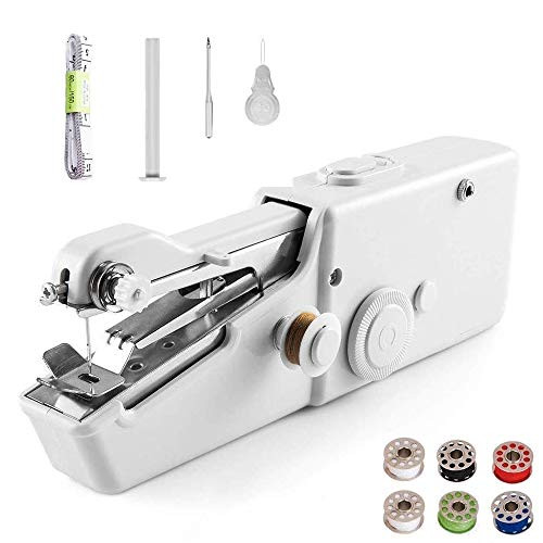 Ozetti Handheld Sewing Machine  Portable Mini Sewing Machine for Kids Beginners Home Travel or Craft Sewing Cordless Small Handy Stitch Machine Easy Quick Repairs Fabric Leather Denim Canvas Ozetti Handheld Sewing Machine  Portable Mini Sewing Machine for Kids Beginners Home Travel or Craft Sewing Cordless Small Handy Stitch Machine Easy Quick Repairs Fabric Leather Denim Canvas
