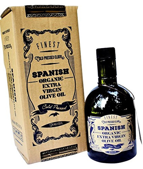 GringoCool Spanish 100 Organic Extra Virgin Olive Oil First Cold Pressed Single Source 169 fl oz GringoCool Spanish 100 Organic Extra Virgin Olive Oil First Cold Pressed Single Source 169 fl oz
