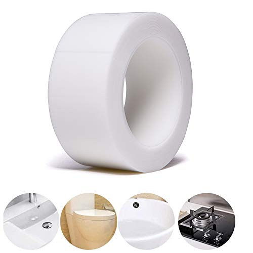 Caulk Tape Strip Self Adhesive Caulking Tape for Kitchen Sink Bathtub Bathroom Shower Toilet Caulk Tape White 5950inx33Feet Length