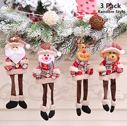Magnoloran 3 Packs Christmas Tree Hanging Doll Ornaments Santa Claus Snowman Elk Bear Tree Hanging Charms Decorations Xmas Tree Hanging Decoration Pendants for Christmas Tree and Holiday Decor Magnoloran 3 Packs Christmas Tree Hanging Doll Ornaments Santa Claus Snowman Elk Bear Tree Hanging Charms Decorations Xmas Tree Hanging Decoration Pendants for Christmas Tree and Holiday Decor