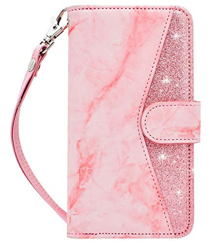 Dailylux iPhone 6S CaseiPhone 6 CaseiPhone 6S Wallet Case Premium Soft PU Leather Closure Flip Cover with 9 Card Slot Luxury Bling Case for Apple iPhone 66s 47 inchBling Pink