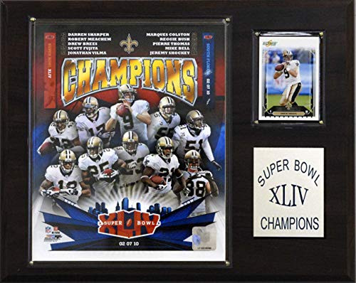 NFL Saints Super Bowl XLIV Limited Edition Champions Plaque