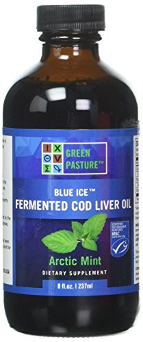 Green Pasture Blue Ice Fermented Cod Liver Oil Liquid Arctic Mint 8 fl oz