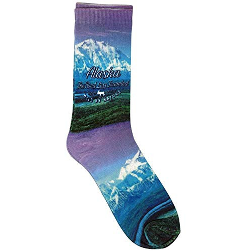 Alaska Novelty Socks Adult Alaska Adventure Digital Print Adult 811