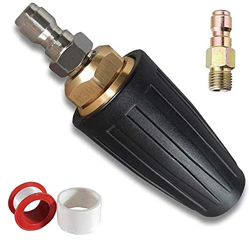 Hourleey Pressure Washer Rotating Turbo Nozzle 30 Orifice 30 GPM with 14 Quick Connect for Cold Water Pressure Washers 3600 PSI