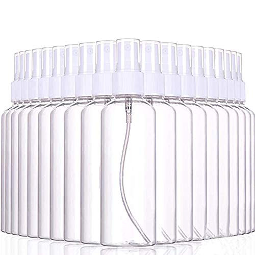 2 oz Travel Spray Bottles Plastic Refillable Clear 60ml Fine Mist Sprayer Bottles Makeup Cosmetic Atomizers Empty Small Spray Bottle Container for Essential Oils Travel Perfumes 40Packs