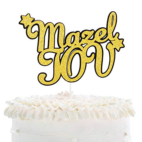 Mazel Tov Congratulations Cake Topper  Jewish Bar Bat Mitzvah Star Of David Cake Decor  Cheers To Teenager 13th Birthday  Wedding Engaement Bridal Shower Decoration Mazel Tov Congratulations Cake Topper  Jewish Bar Bat Mitzvah Star Of David Cake Decor  Cheers To Teenager 13th Birthday  Wedding Engaement Bridal Shower Decoration