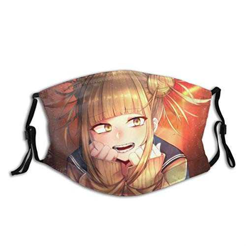 NOT 3D Toga Himiko Dust Face CoverReusableAdjustableWashable Mouth Protection Outdoors for MensWomens Black