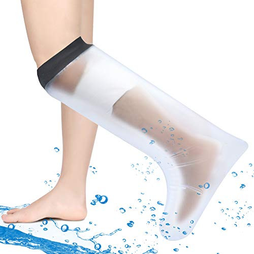 Leg Cast Cover for Shower Adult Waterproof Short Leg Cast Protector and Watertight Sealed Cast Bag to Keep Wound and Bandages Dry Perfect Fit The Leg Foot Ankle No Mark on Skin