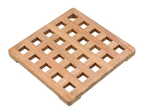 Whitecap Industries 62421 Teak Square Trivet  Large 8