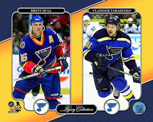 Brett Hull  Vladimir Tarasenko St Louis Blues NHL Legacy Photo Size 8 x 10