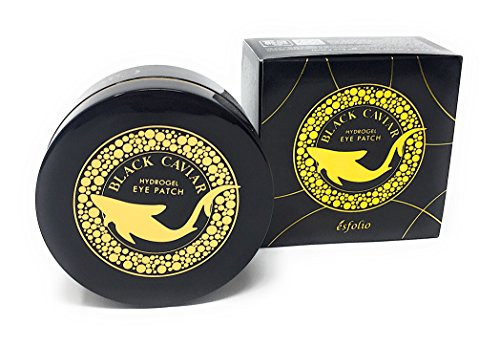 Black Caviar Hydrogel Eye Patch AntiWrinkle Moisturizing Rejuvenation by Esfolio 60 patches