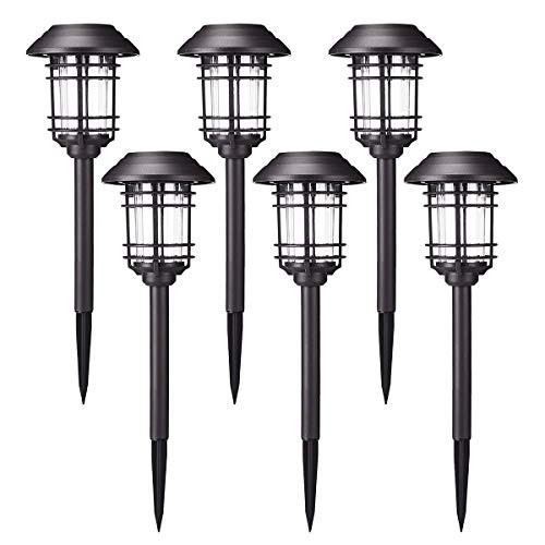 Oalysam Solar Lights Outdoor Waterproof Solar Landscape Lights LED Pathway Lights Garden Lights for Yard Pathway Walkway 6 Pack