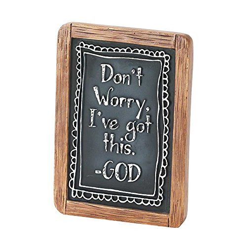 Don't Worry I've Got This Chalkboard Black 4.5 x 5.5 Resin Table Top Sign Plaque Decoration