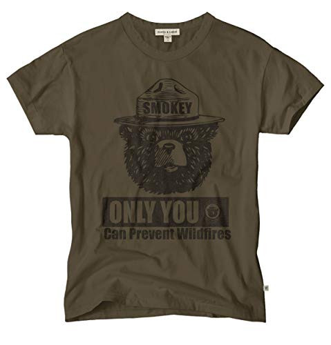 PARTS  LABOR Smokey Bear TShirt  Only You Can Prevent Wildfires Vintage Tee Brown SM