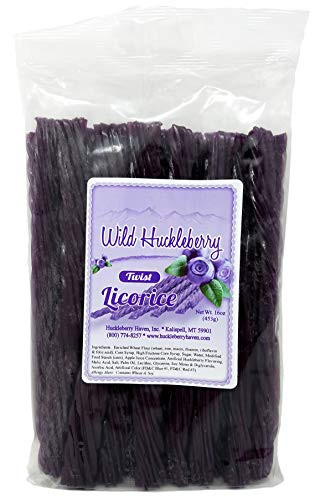 Wild Huckleberry Licorice Twists 16 oz Made in USA