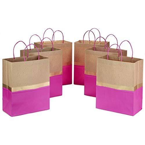 Hallmark 13 Large Paper Gift Bags Pack of 6 Pink Kraft for Birthdays Easter Weddings Mothers Day Baby Showers Bridal Showers or Any Occasion Hallmark 13 Large Paper Gift Bags Pack of 6 Pink Kraft for Birthdays Easter Weddings Mothers Day Baby Showers Bridal Showers or Any Occasion