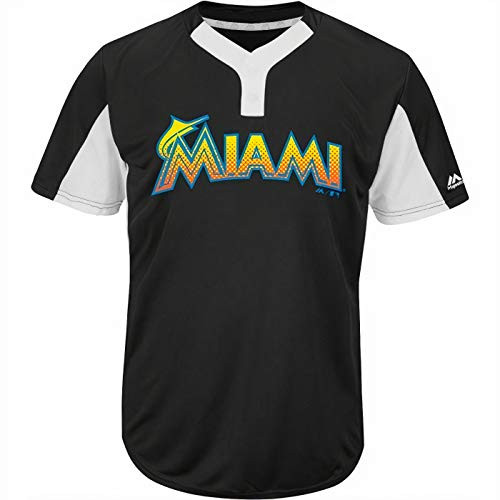 Miami Marlins Premier Eagle Cool Base Mens 2Button Jersey XL Black