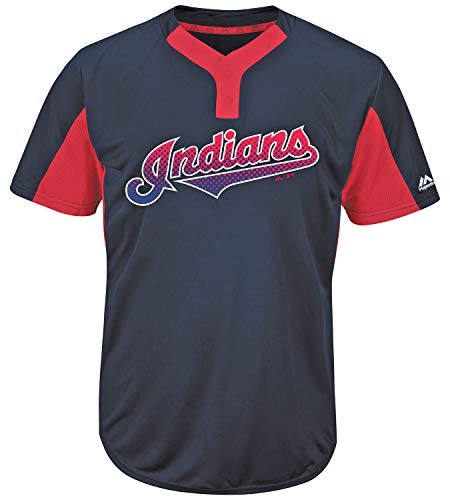 Majestic Cleveland Indians Premier Eagle Cool Base Youth 2Button Jersey Medium