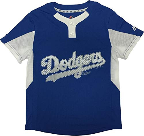 Los Angeles Dodgers Premier Eagle Cool Base Youth 2Button Jersey Small 68 Red