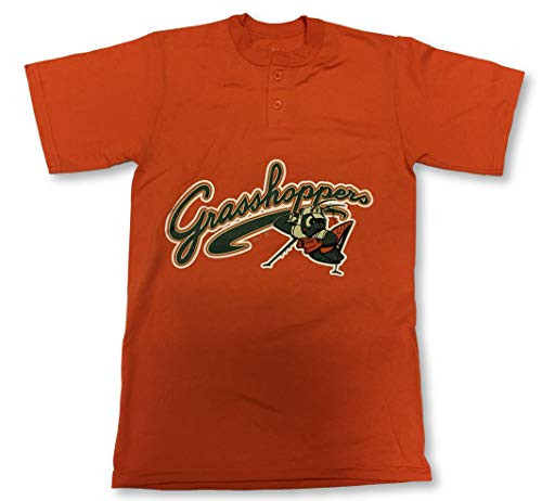 Majestic Greensboro Grasshoppers Minor League Baseball 2Button Mens Jersey TShirt 2X