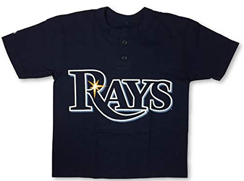 Majestic Tampa Bay Rays 2 Button Youth Jersey TShirt Small 68