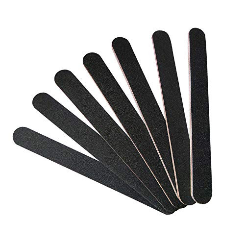 Nail File 20 PCS Professional Double Sided 100180 Grit Nail Files Emery Board Black Manicure Pedicure Tool and Nail Buffering Files