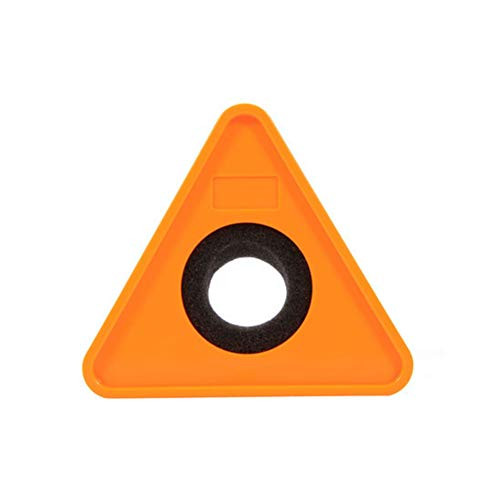Aysekone Portable Orange ABS Injection Molding Triangular Cube Shaped Interview Mic Microphone Logo Flag Station