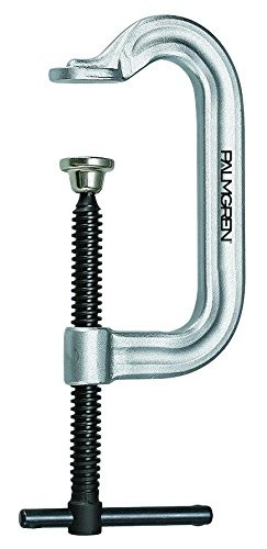 Palmgren 9629112 Regular Duty Deep Throat CClamp with Black Oxide Spindle 02 Inches