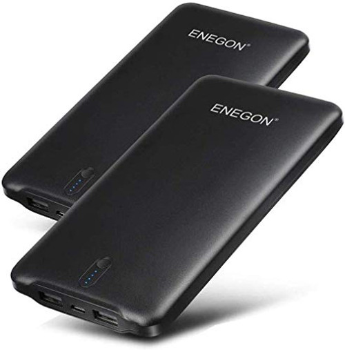 Portable Charger ENEGON 2 Pack Portable Power Bank 10000mAh The Phone Charger Battery with Dual USB Output for iPhone iPad Samsung Galaxy Tablet and More