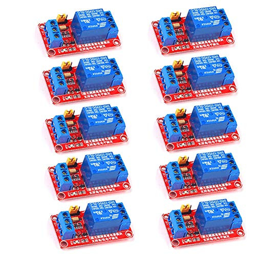 Flymmy 12V Relay Module Board 1 Channel with Optocoupler Isolation Support High or Low Level Trigger