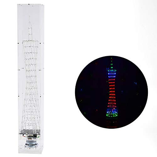 DDIY DIY LED Light Canton Tower Soldering Project Electronic Kit Music Spectrum Soldering Kits Wireless Remote DIY BrainTraining Toy DDIY DIY LED Light Canton Tower Soldering Project Electronic Kit Music Spectrum Soldering Kits Wireless Remote DIY BrainTraining Toy