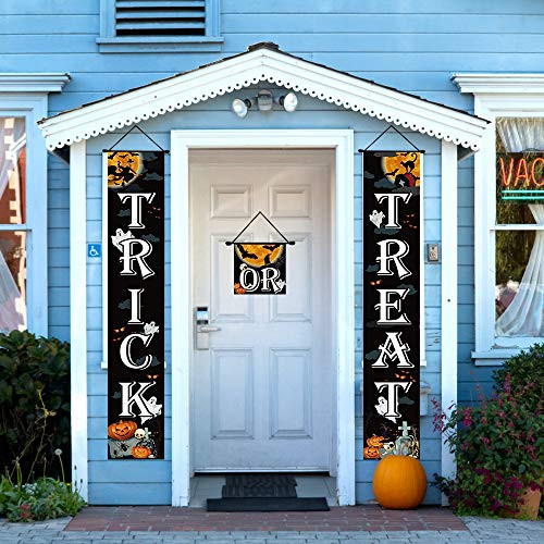 Trick or Treat Halloween Banner Set 3pcs Colorful Halloween Decorations Outdoor Signs for Home Garden Office Porch Front Door Display Hanging Decor Durable Halloween Home Decor Trick or Treat Halloween Banner Set 3pcs Colorful Halloween Decorations Outdoor Signs for Home Garden Office Porch Front Door Display Hanging Decor Durable Halloween Home Decor