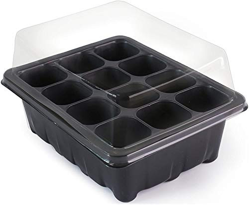 5Pack Seed Trays Seedling Starter Tray Humidity Adjustable Plant Starter Kit with Dome and Base Greenhouse Grow Trays Mini Propagator for Seeds Growing Starting 12 Cells per Tray 5Pack Seed Trays Seedling Starter Tray Humidity Adjustable Plant Starter Kit with Dome and Base Greenhouse Grow Trays Mini Propagator for Seeds Growing Starting 12 Cells per Tray