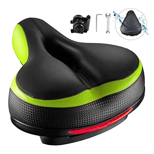 mazaer Bike Seat Most Comfortable Bicycle Seat Dual Shock Absorbing Memory Foam Waterproof Bicycle Saddle Bike Seat Replacement with Refective Tape for Mountain Bikes Road Bikes