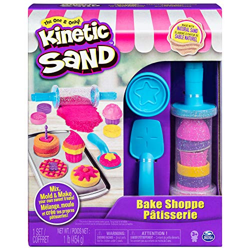 Kinetic Sand, Bake Shoppe Playset with 1lb of Kinetic Sand and 16 Tools and Molds, for Ages 3 and Up