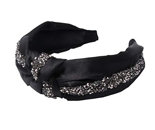 Knotted Headbands for Women Hair Twist Rhinestone Top Knot Black Wide Band Fashion Cute Studs Hair Hoop Headbands For Adult Girl Vintage Hairband Knotted Headbands for Women Hair Twist Rhinestone Top Knot Black Wide Band Fashion Cute Studs Hair Hoop Headbands For Adult Girl Vintage Hairband