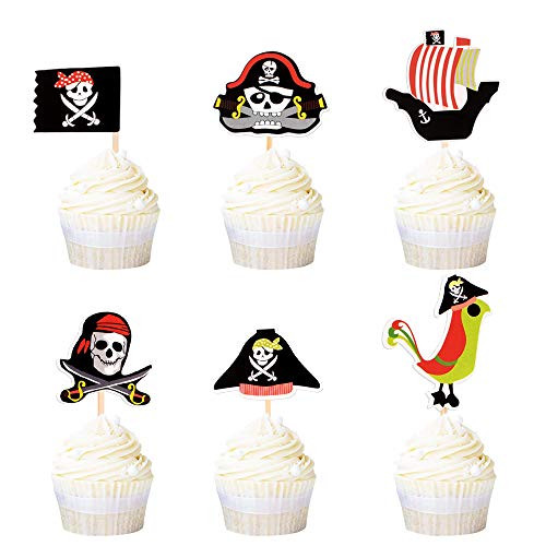 Ercadio 36 Pack Pirate Cupcake Toppers Assembled Skull Cap Flag Cupcake Picks Baby Shower Pirate Themed Kids Boys Girlls Birthday Party Cake Decorations Supplies Ercadio 36 Pack Pirate Cupcake Toppers Assembled Skull Cap Flag Cupcake Picks Baby Shower Pirate Themed Kids Boys Girlls Birthday Party Cake Decorations Supplies