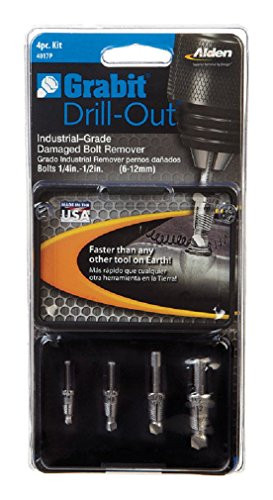 Alden 4017P Grabit DrillOut Double Ended Bolt Extractor Kit 4 Piece