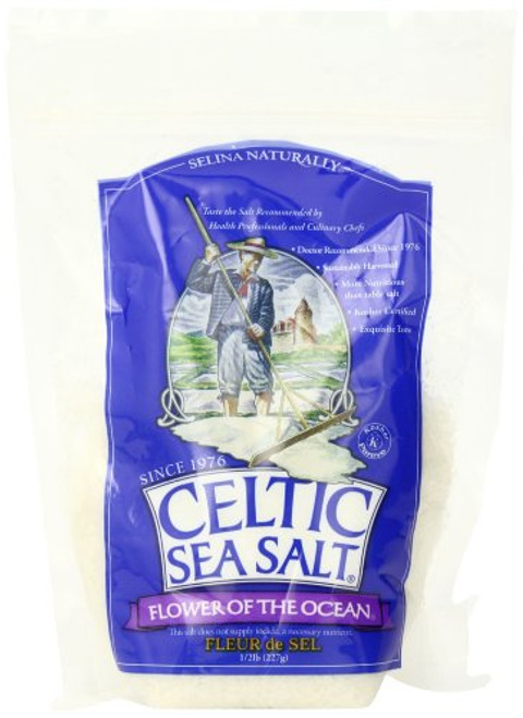 Celtic Sea Salt Bag Flower of The Ocean 8 Ounce Celtic Sea Salt Bag Flower of The Ocean 8 Ounce