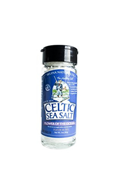 Celtic Sea Salt Flower of the Ocean Glass Shaker 3 Ounce Celtic Sea Salt Flower of the Ocean Glass Shaker 3 Ounce